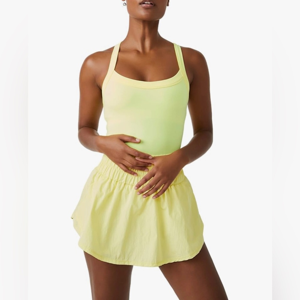 Free People Movement way home Skortsie in yellow verbena!!
